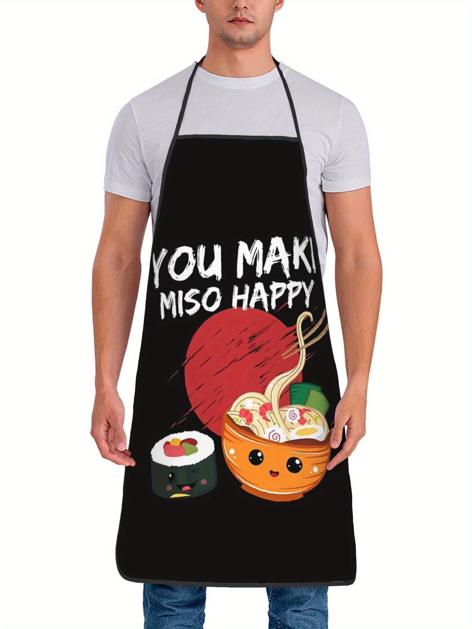 Home Cooking Japanese Food - Japanische Kochschürze – süßer Sushi-Ramen-Druck mit