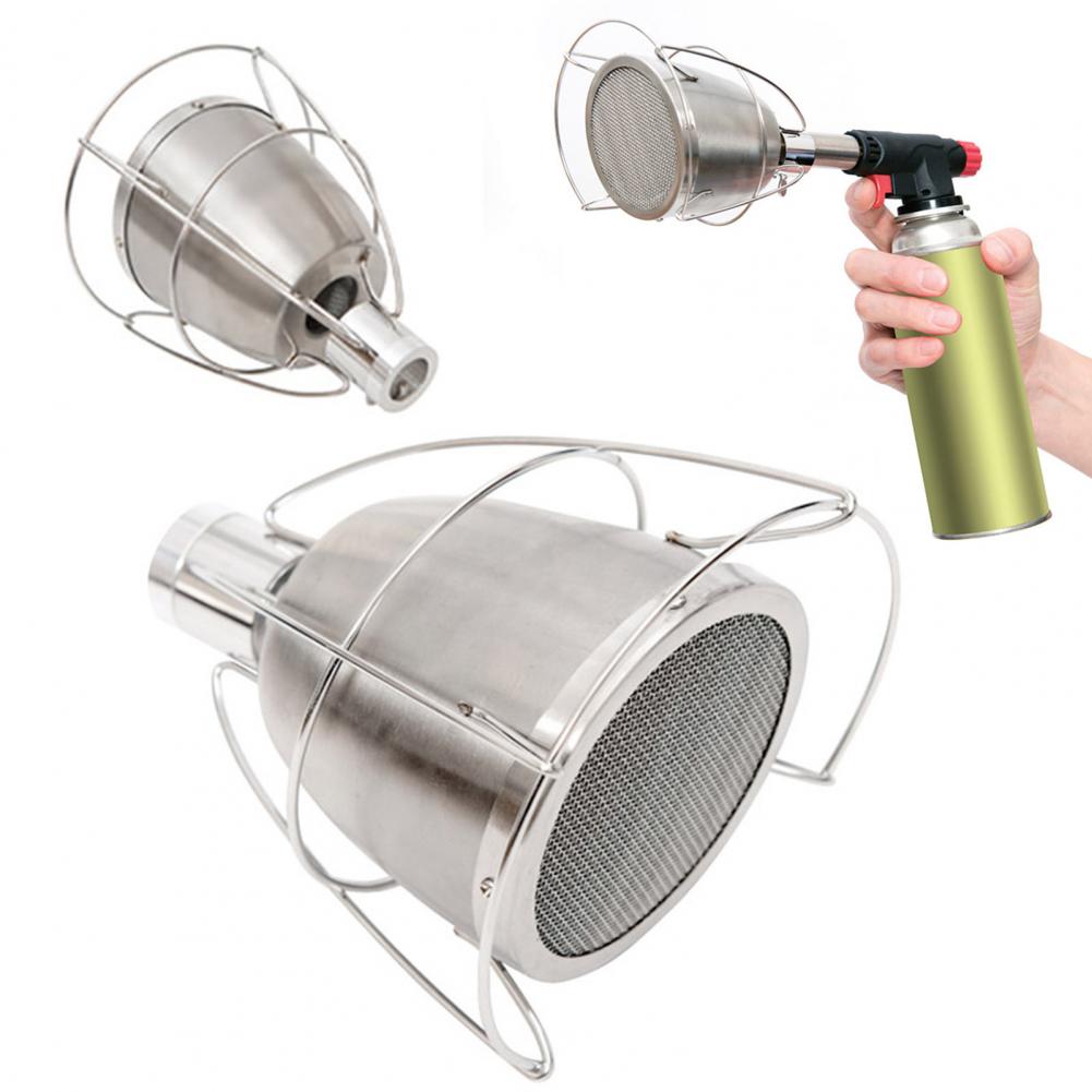 Home Cooking Restaurants - Kulinarische Taschenlampenbefestigung aus Edelstahl, Kochbrenner-Anschluss, Outdoor-Camping-Taschenlampe
