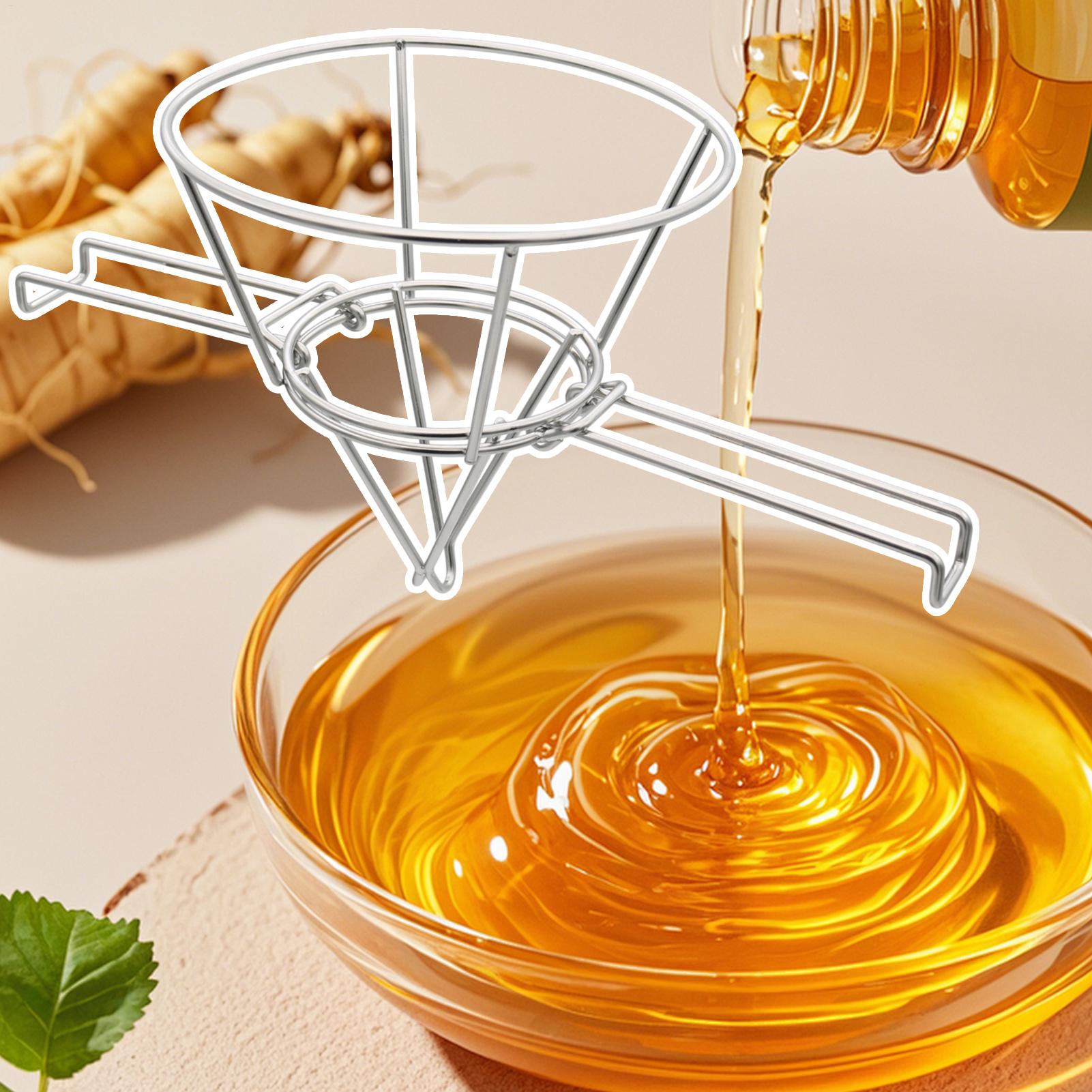 Home Cooking Oil Filter - Fritteusenfilterständer, Halter für Speiseölfilter, Edelstahl-Siebhalterung mit