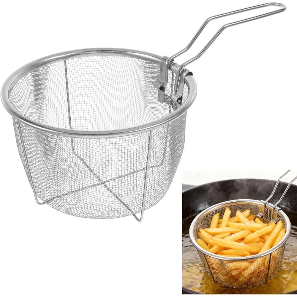 Runder Frittierkorb mit klappb – Home Cooking Restaurants Bewertung und Preis