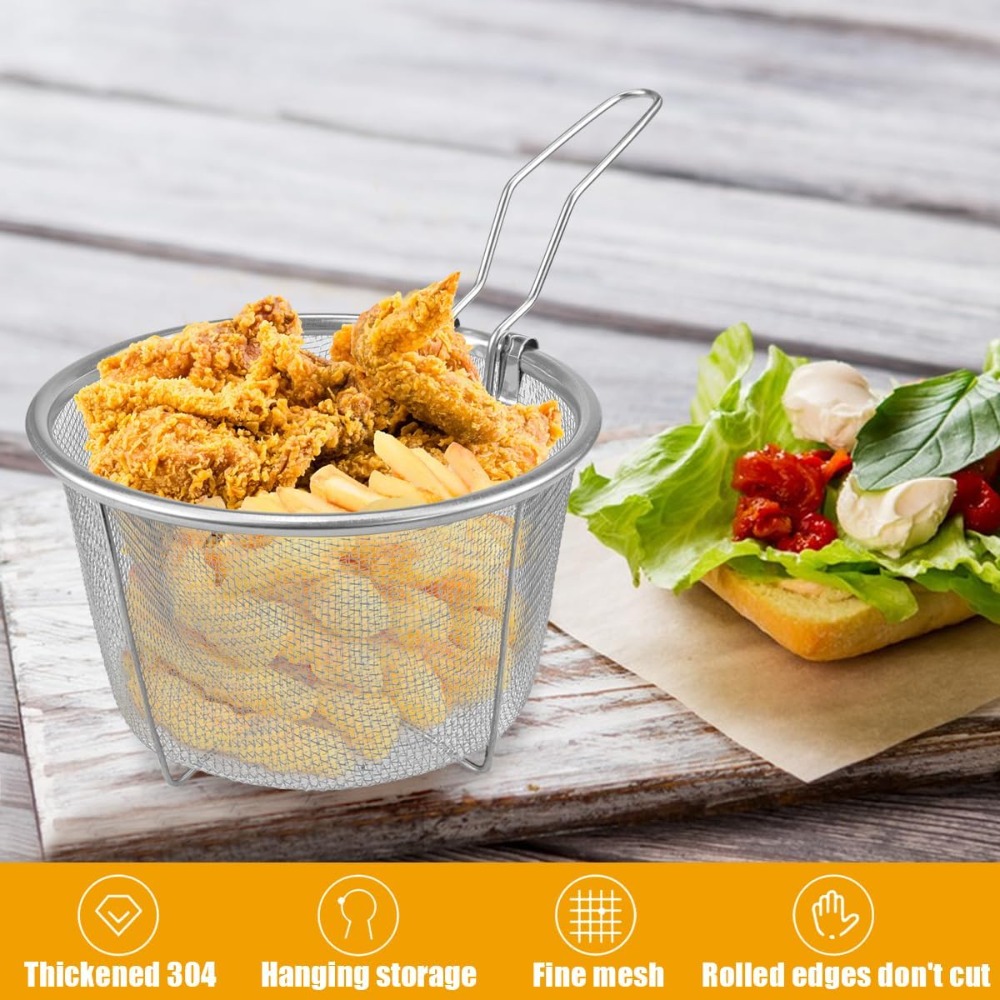 Runder Frittierkorb mit klappb – Home Cooking Restaurants Bewertung und Preis